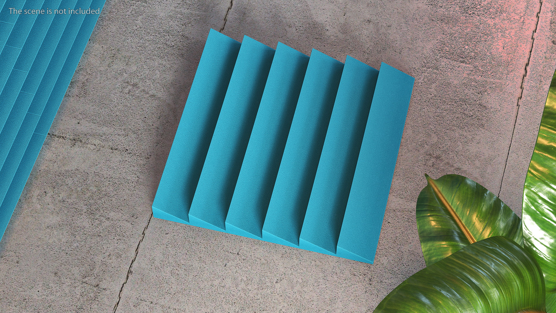 Foam Sound Absorbers Blue Set 3D model