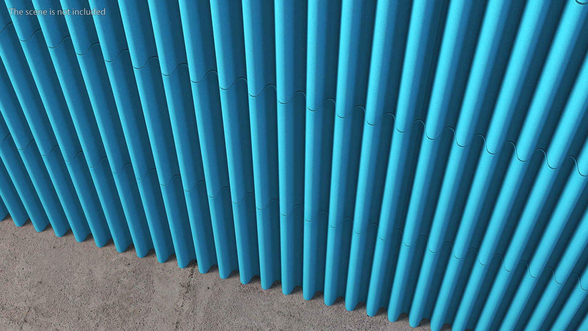 Foam Sound Absorbers Blue Set 3D model