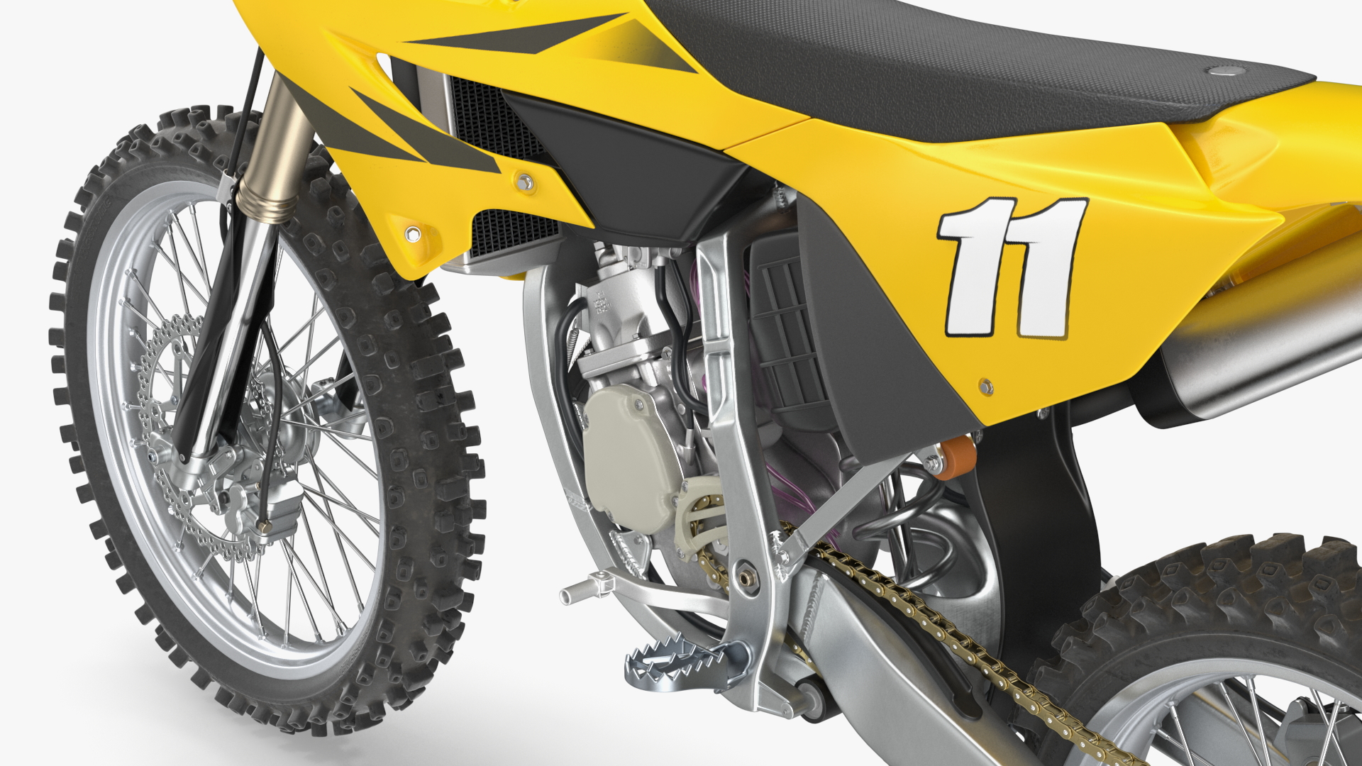 Motocross Motorcycle Rigged 3D