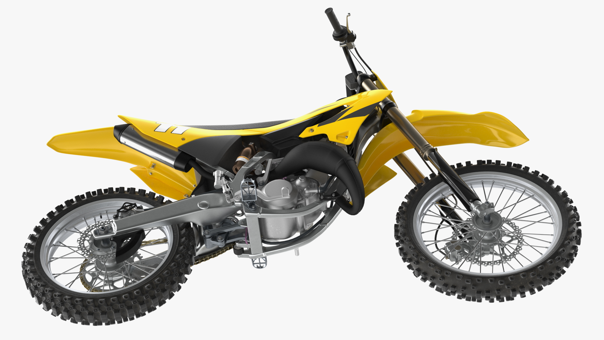 Motocross Motorcycle Rigged 3D