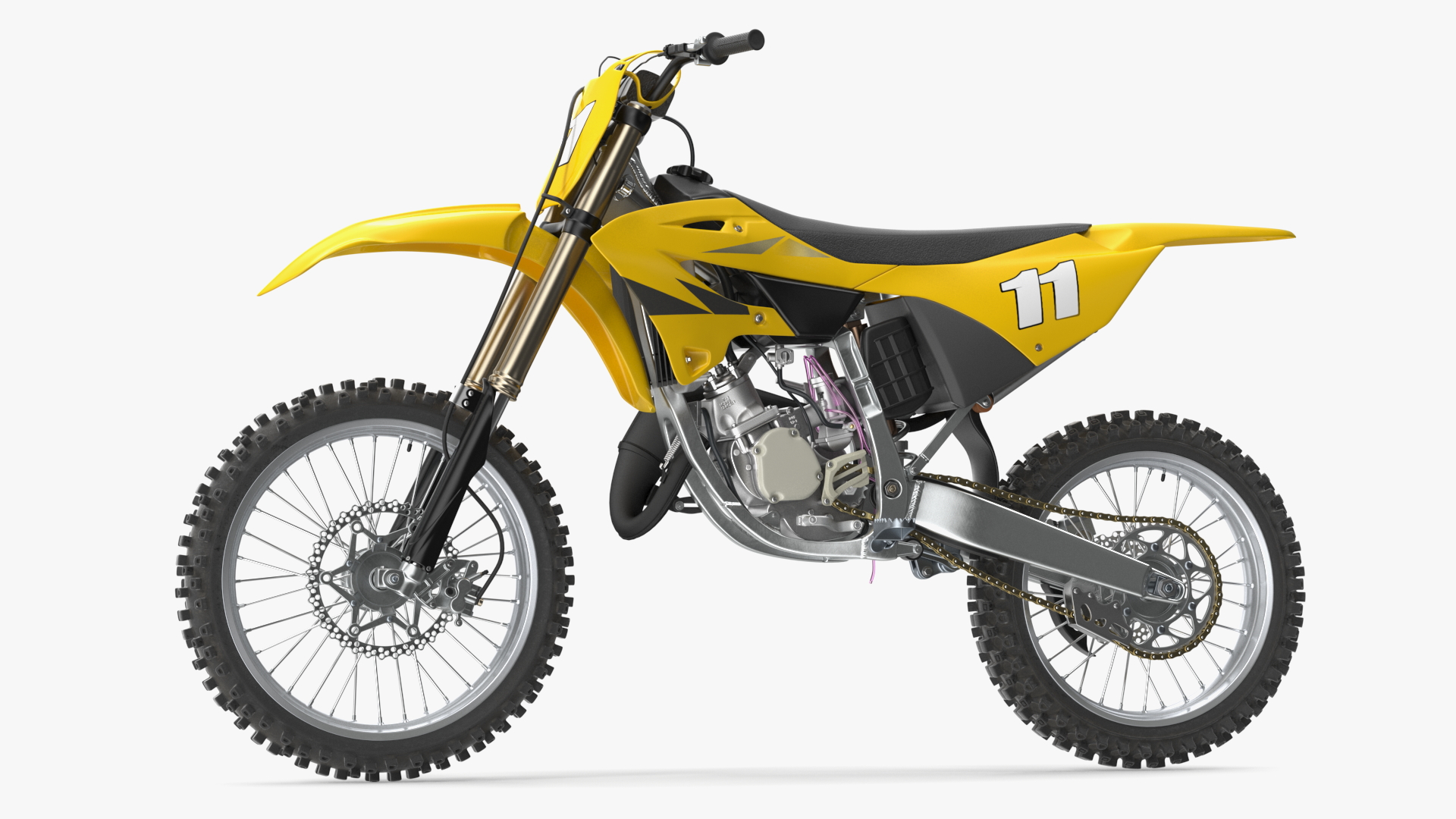 Motocross Motorcycle Rigged 3D