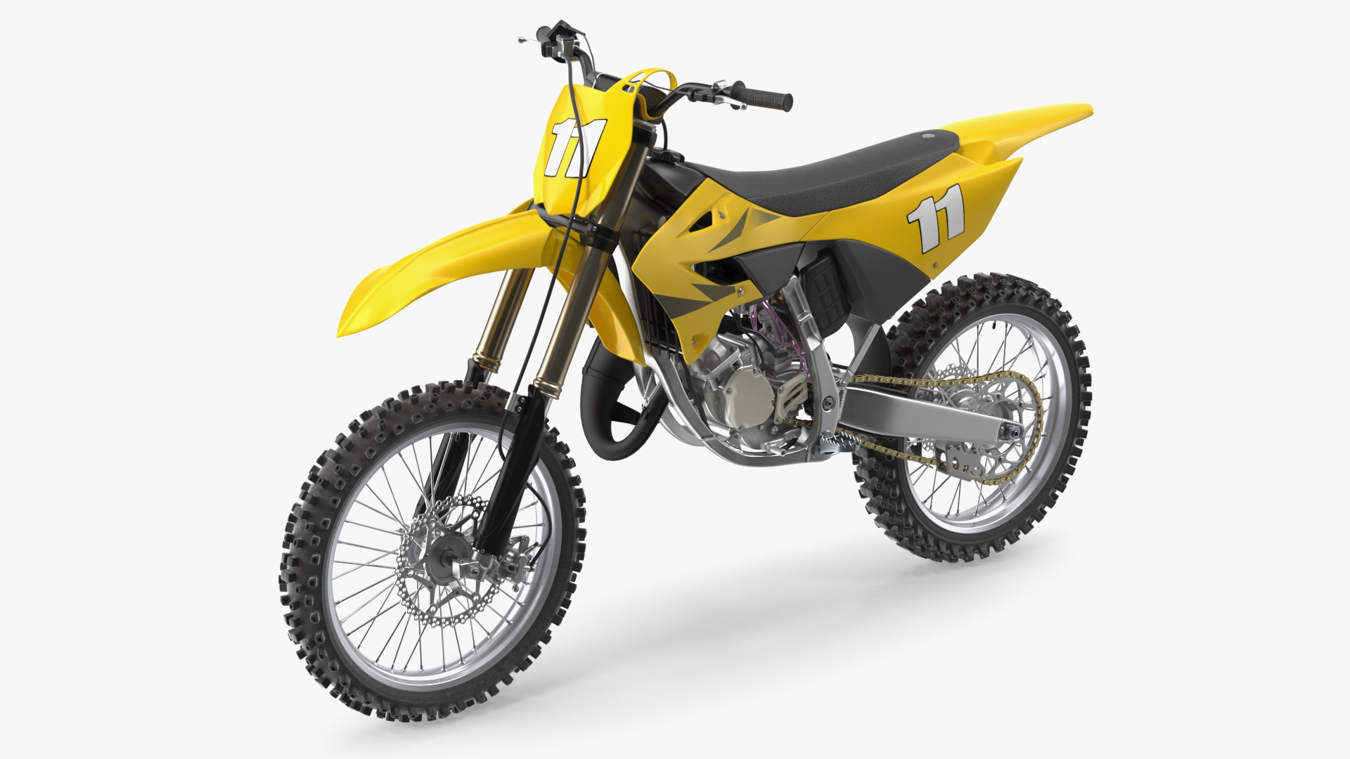 Motocross Motorcycle Rigged 3D