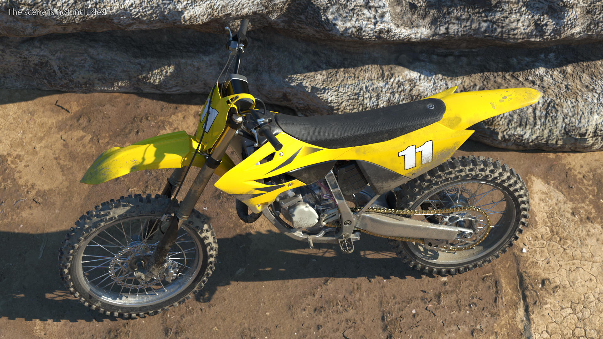 Motocross Motorcycle Rigged 3D