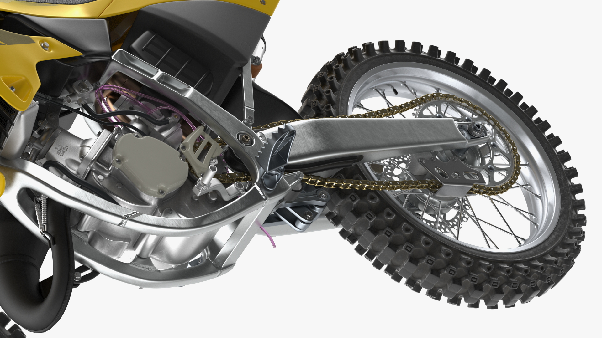 Motocross Motorcycle Rigged 3D