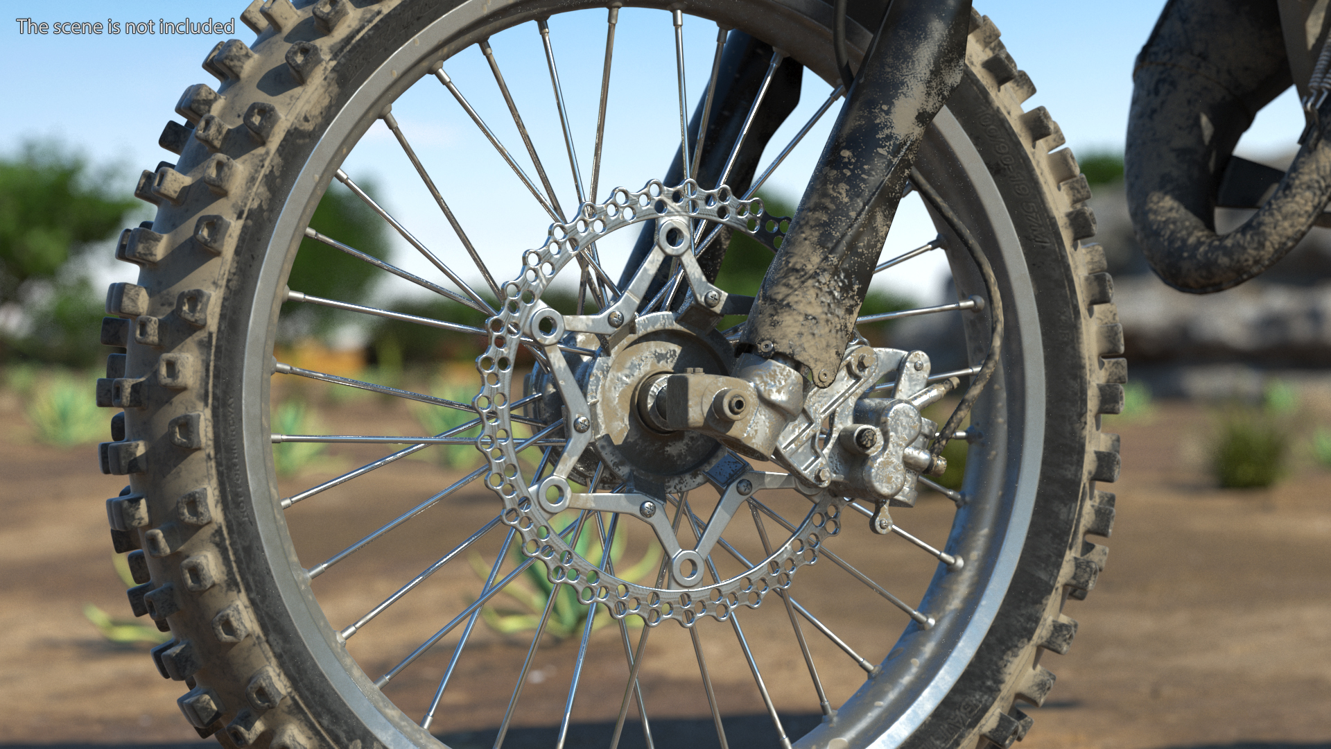 Motocross Motorcycle Rigged 3D