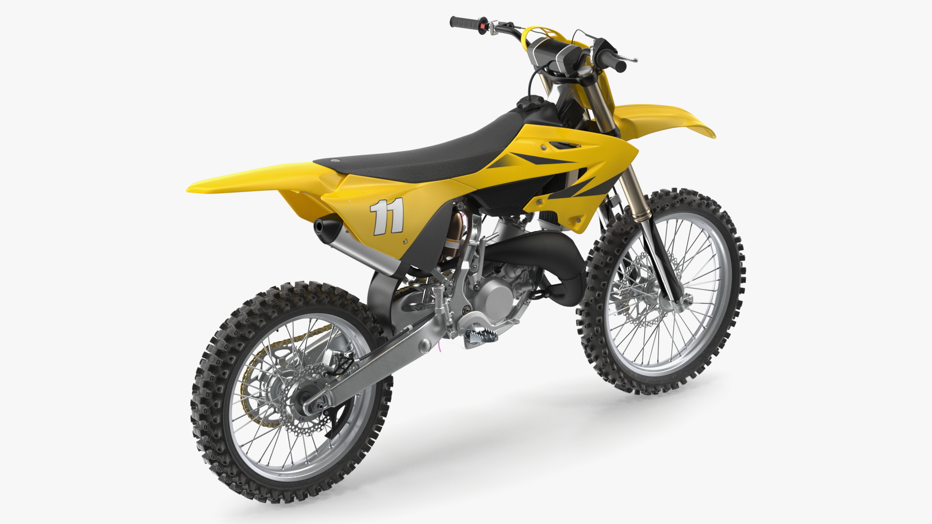 Motocross Motorcycle Rigged 3D