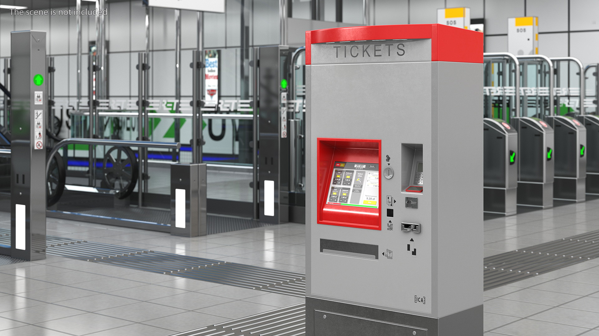 Ticket Vending Machine Grey ICA Traffic 3D model