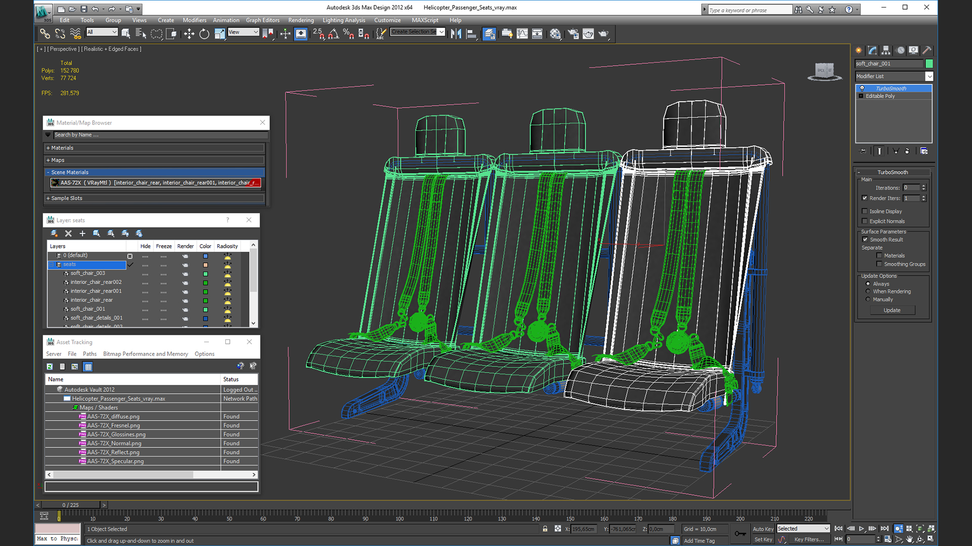 3D Helicopter Passenger Seats