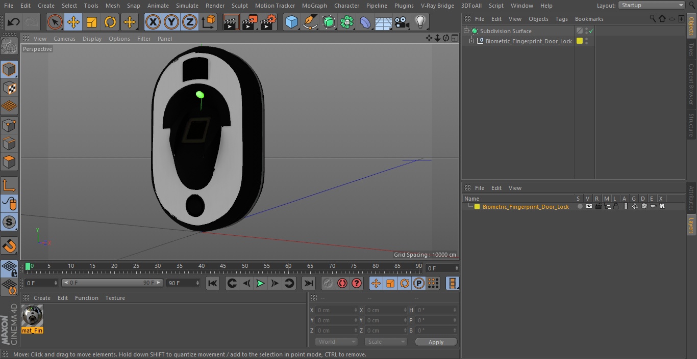 3D Biometric Fingerprint Door Lock