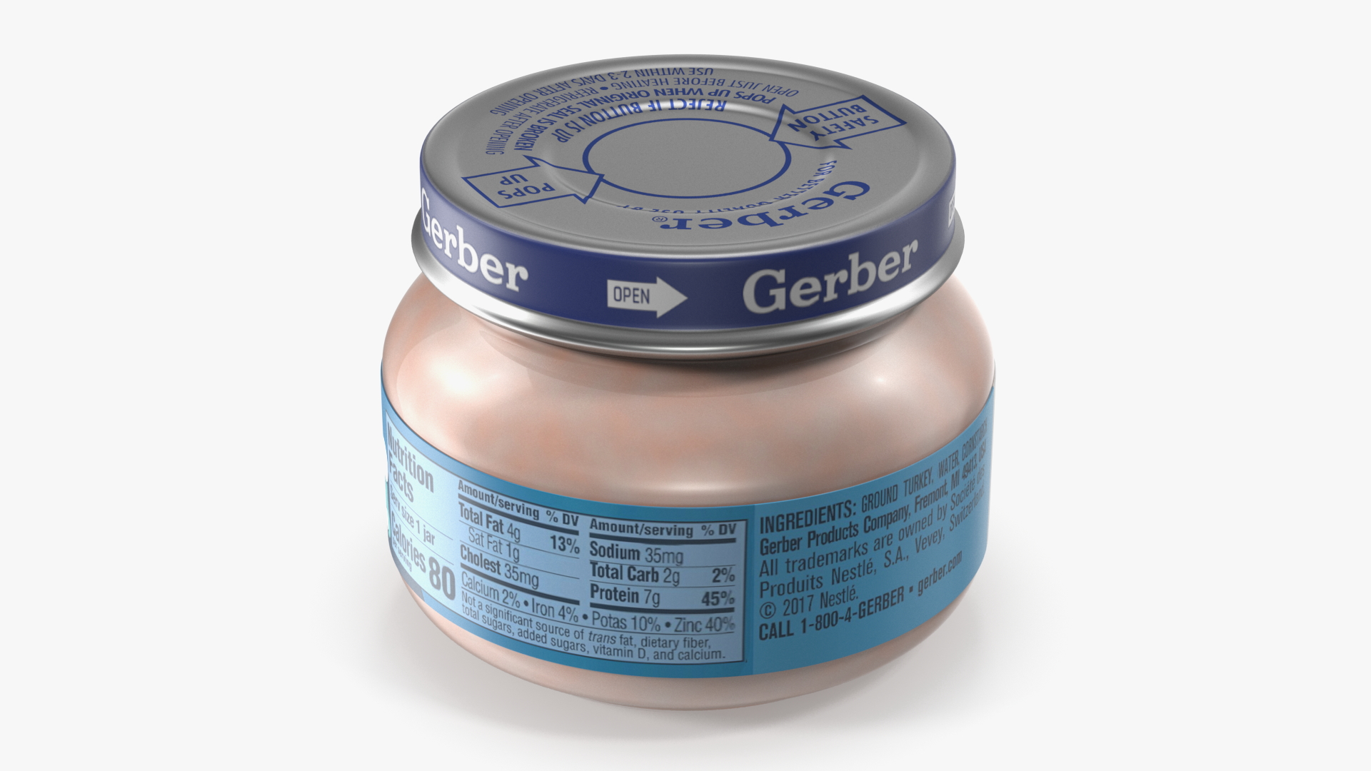 3D Turkey Gerber Baby Food Jar 71g