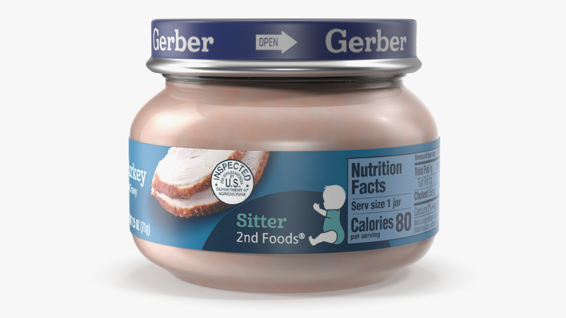 3D Turkey Gerber Baby Food Jar 71g