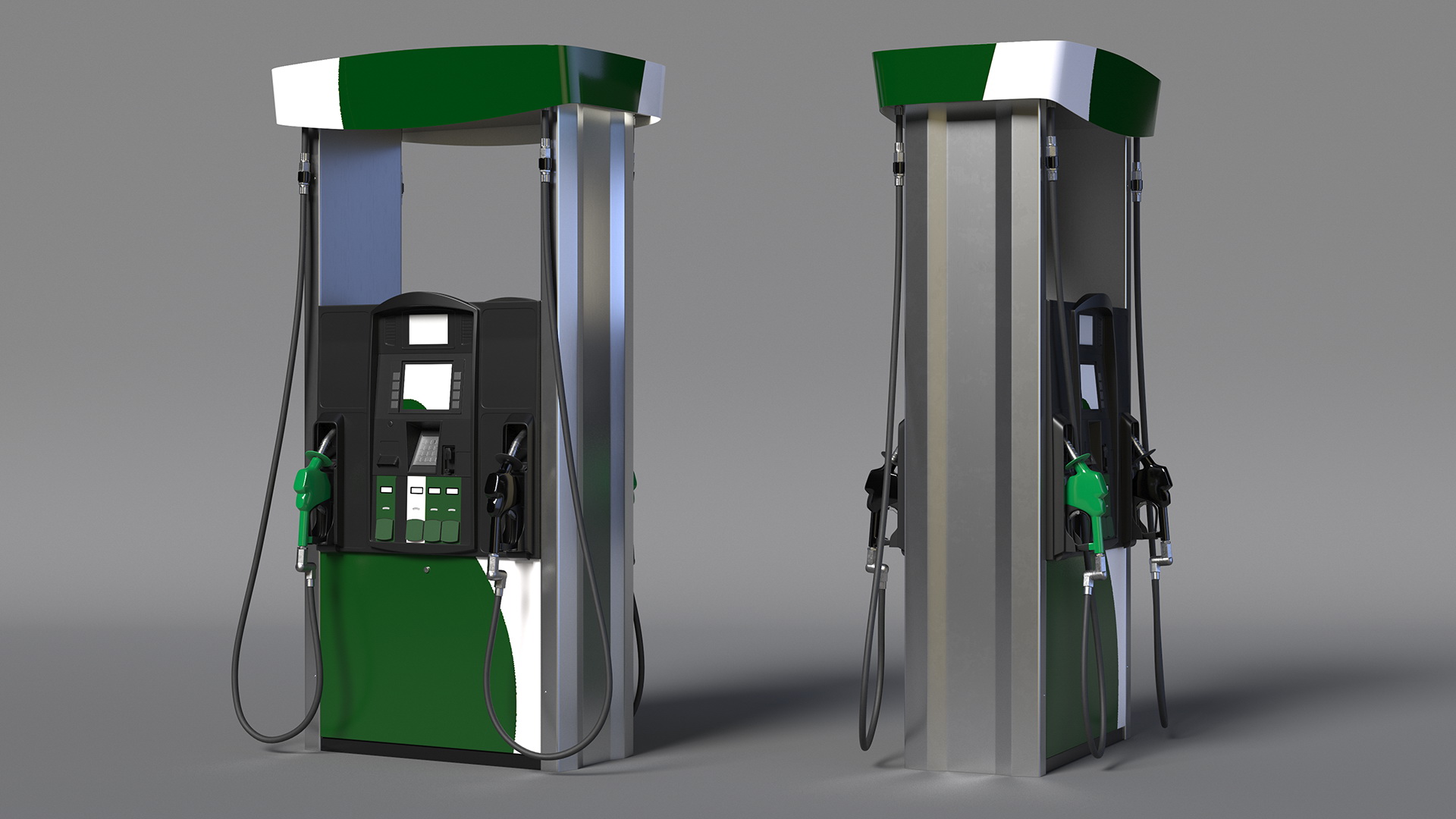 Gas Pump Green 3D model