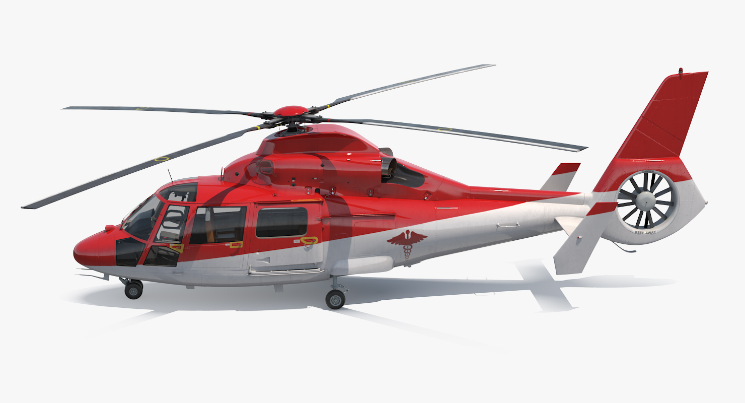 Helicopter Emergency Medical Eurocopter AS 365 N2 Dauphin 3D