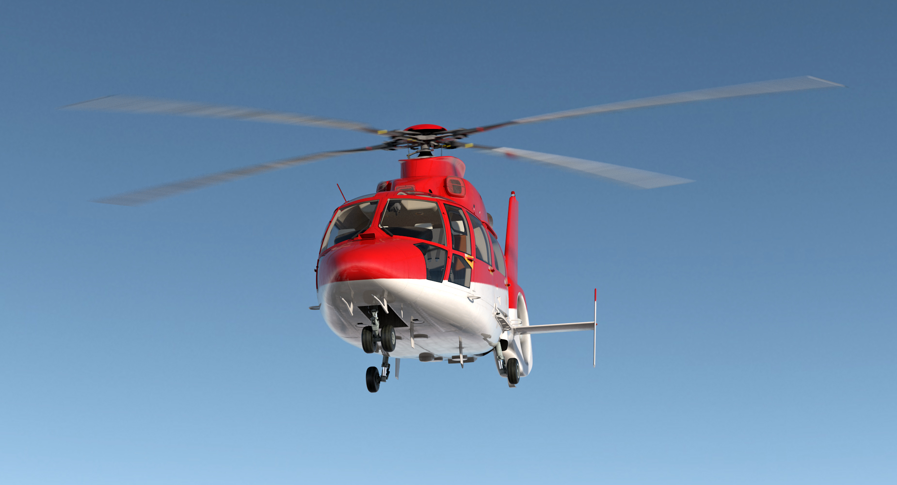 Helicopter Emergency Medical Eurocopter AS 365 N2 Dauphin 3D