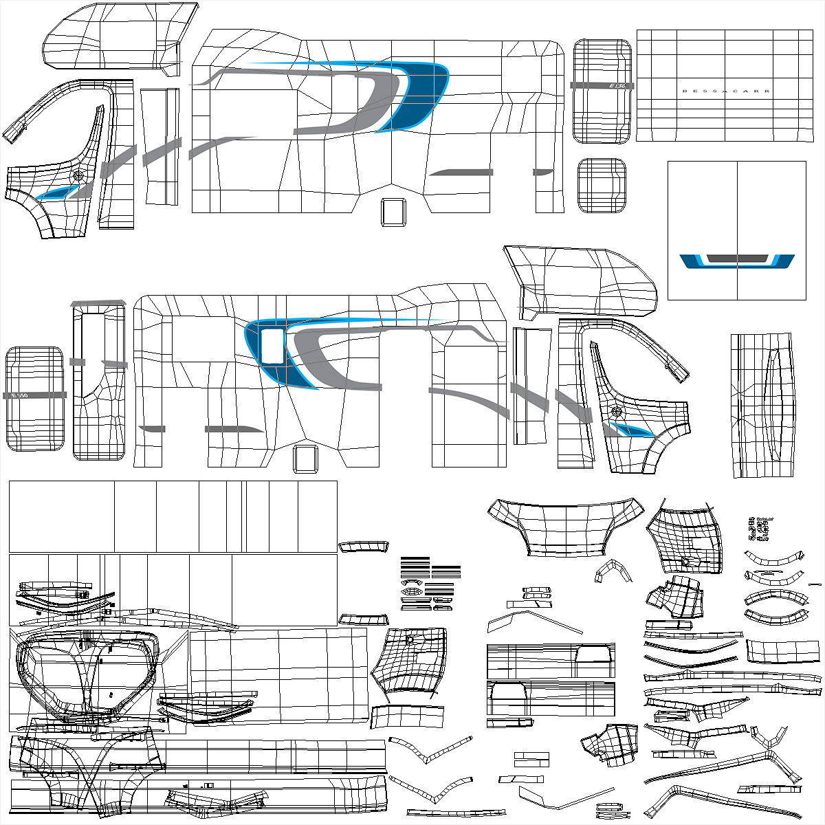 Bessacarr Modern Motorhome Recreational Vehicle 3D