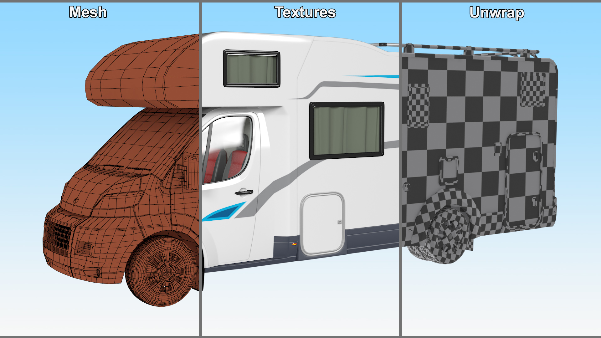 Bessacarr Modern Motorhome Recreational Vehicle 3D