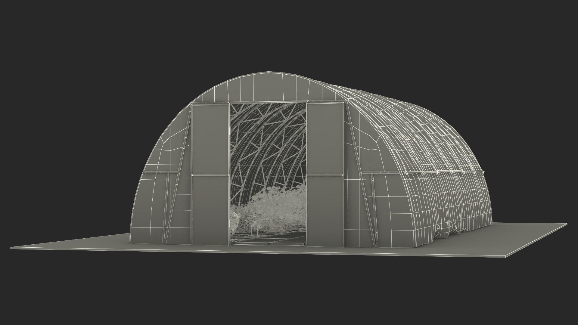 Greenhouse Winter Garden with Flowers 3D