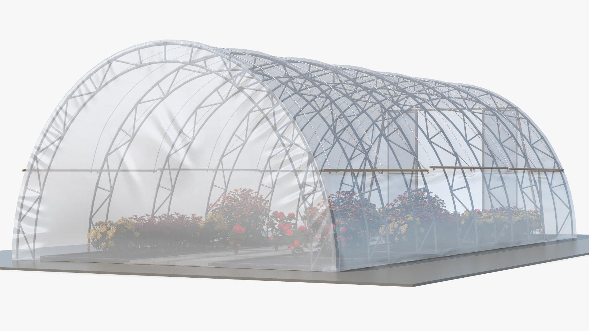 Greenhouse Winter Garden with Flowers 3D