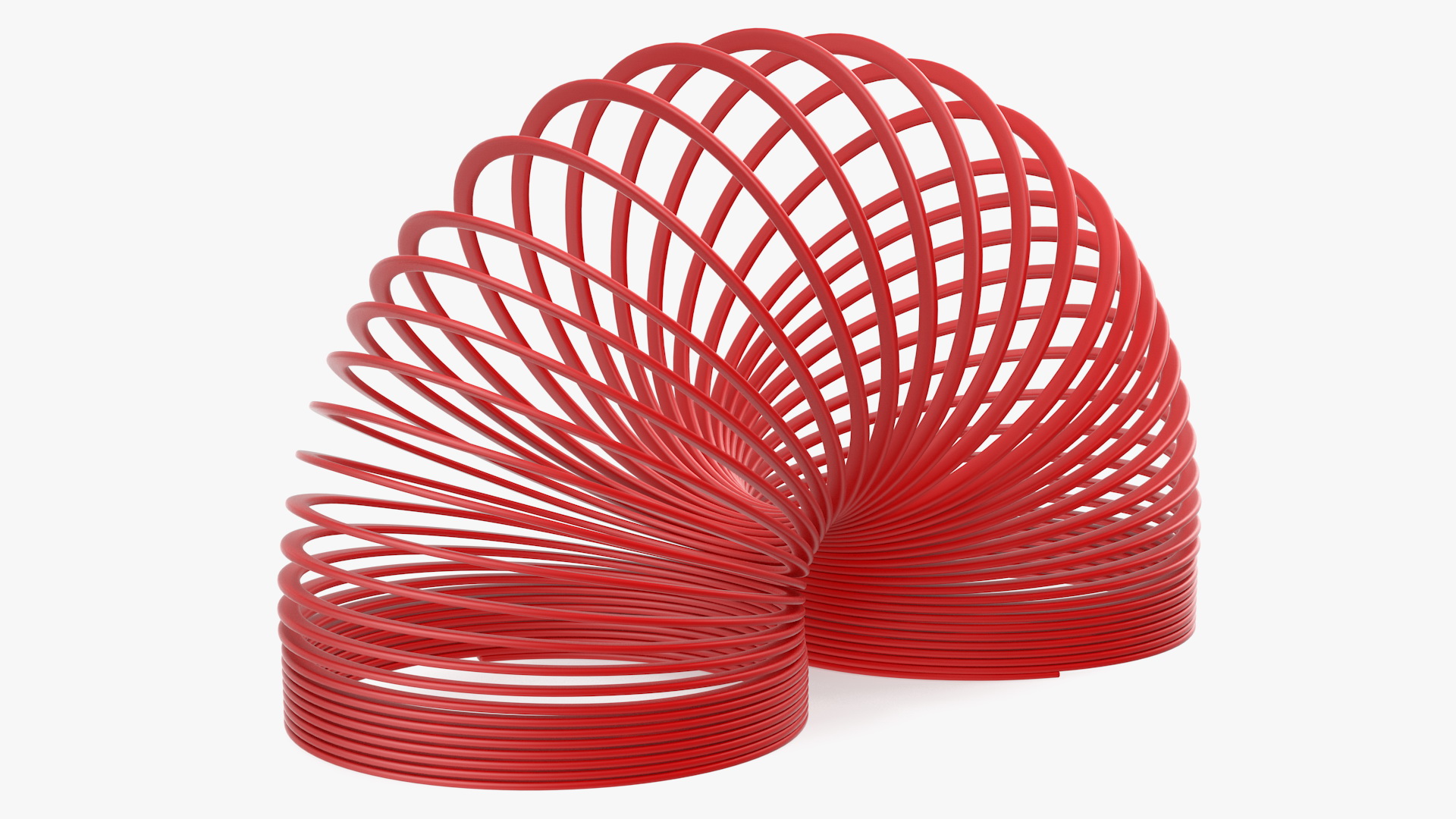 3D model Plastic Toy Spring Curved