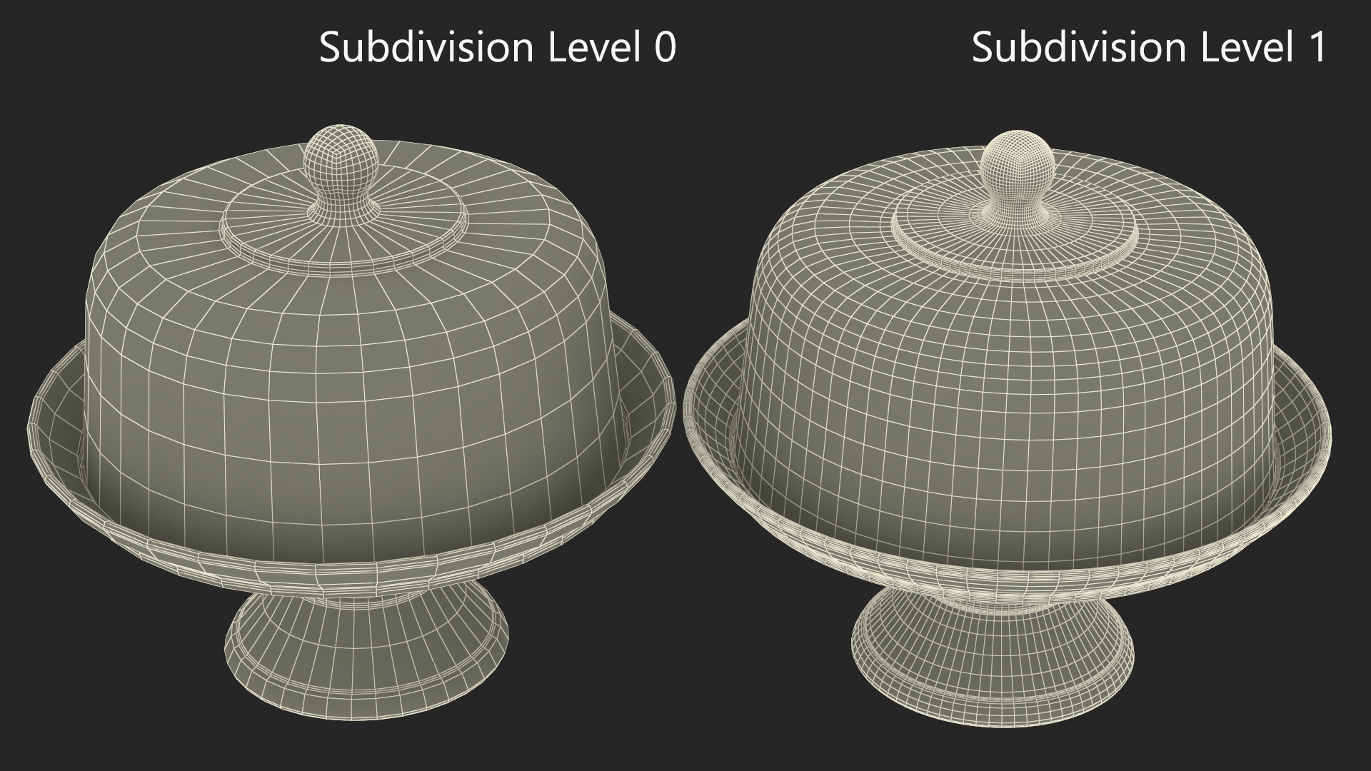 Cupcakes on Wooden Stand 3D model