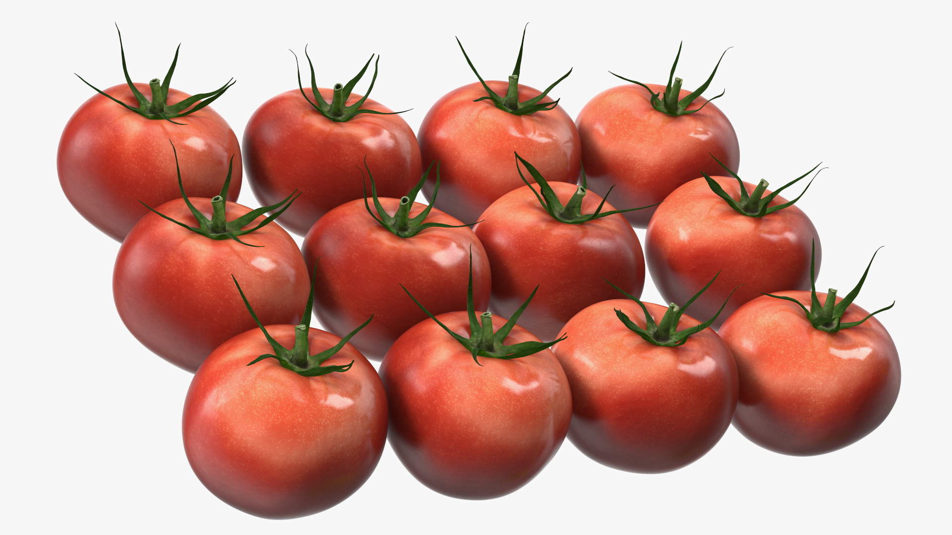 Fresh Vegetables on Display Rack 3D