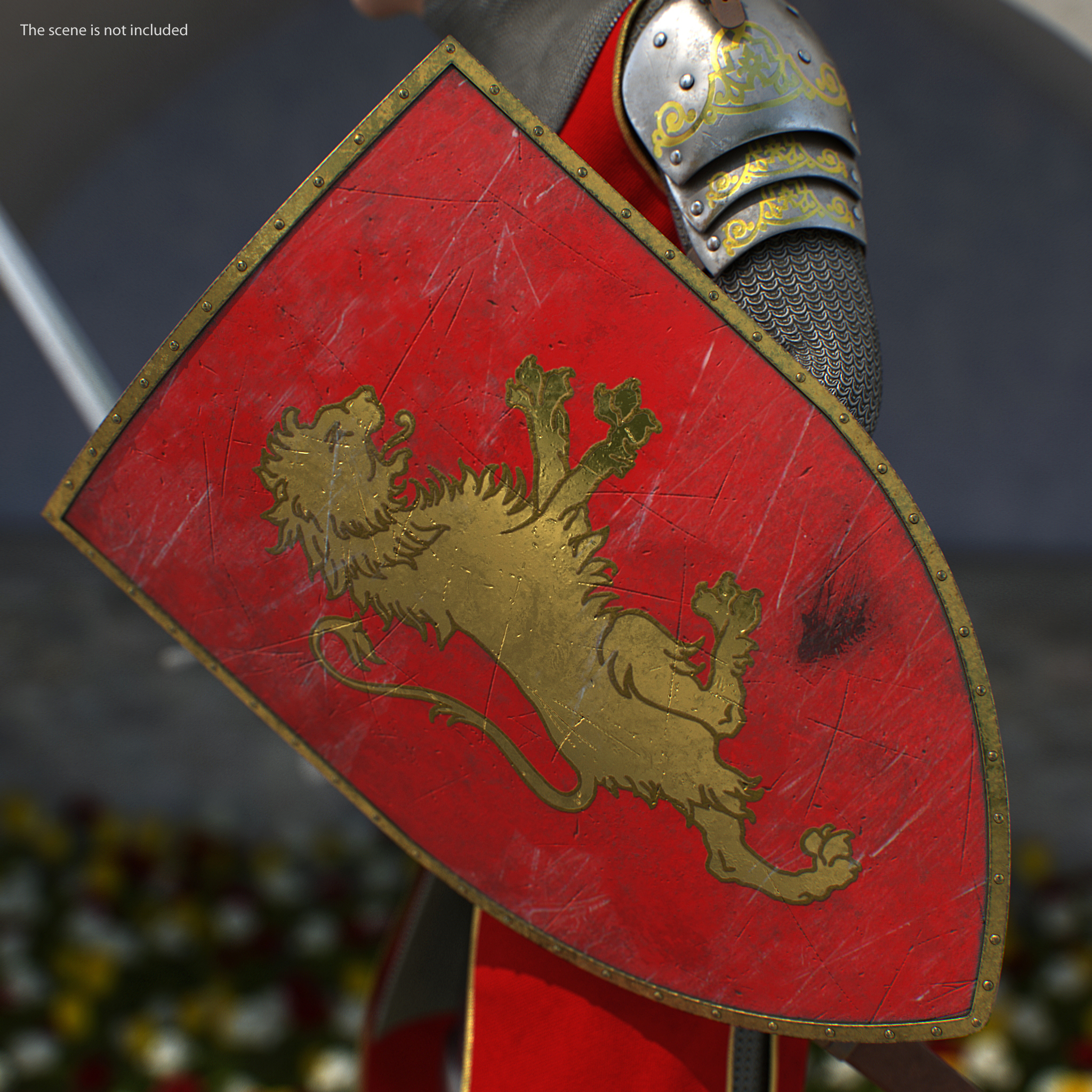 3D Knight Shield model