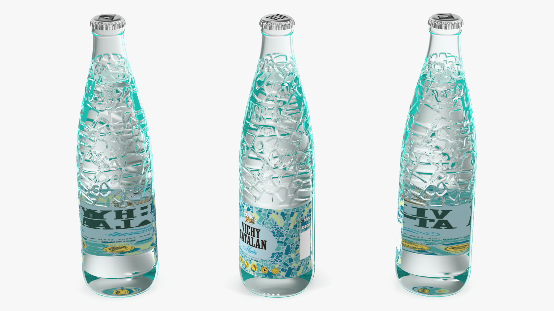 Bottle of Mineral Water Vichy Catalan Mint 3D