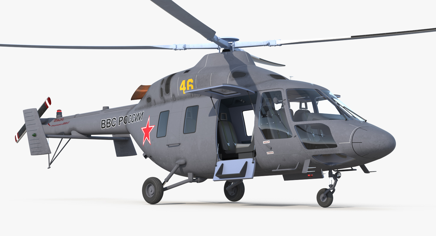 3D model Kazan Ansat Russian Light Military Helicopter