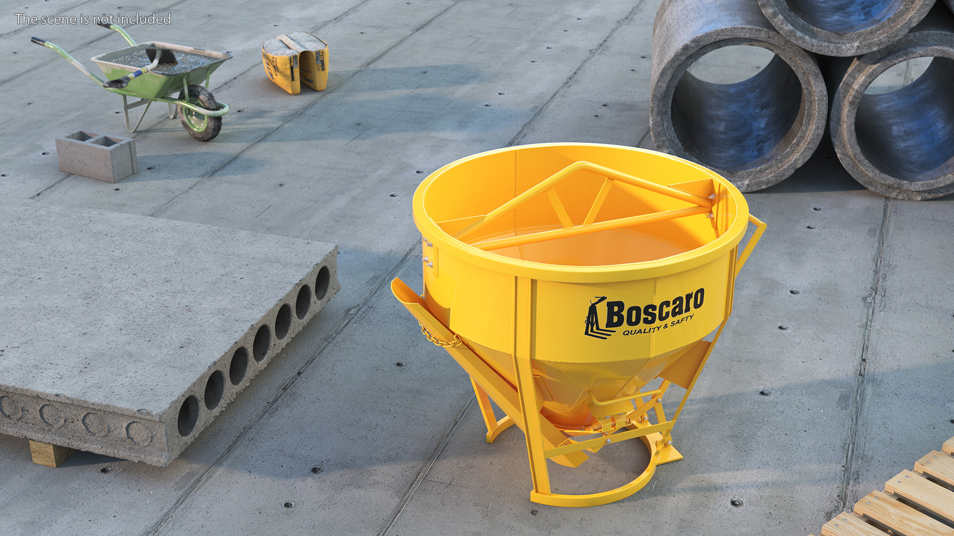 3D Construction Concrete Bucket model