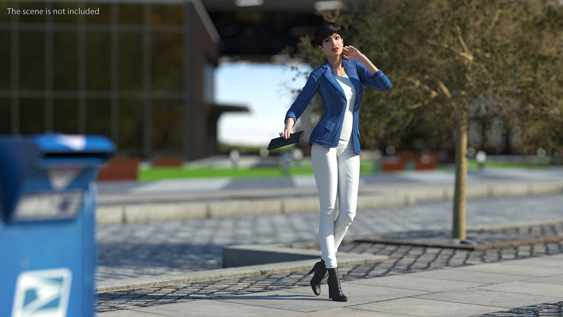 3D Asian Street Fashion Woman Rigged model