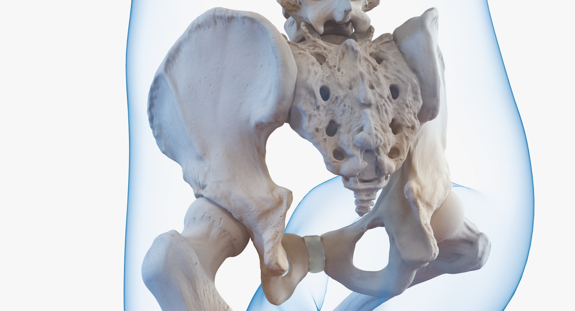 3D Male Body with Skeleton Running Pose