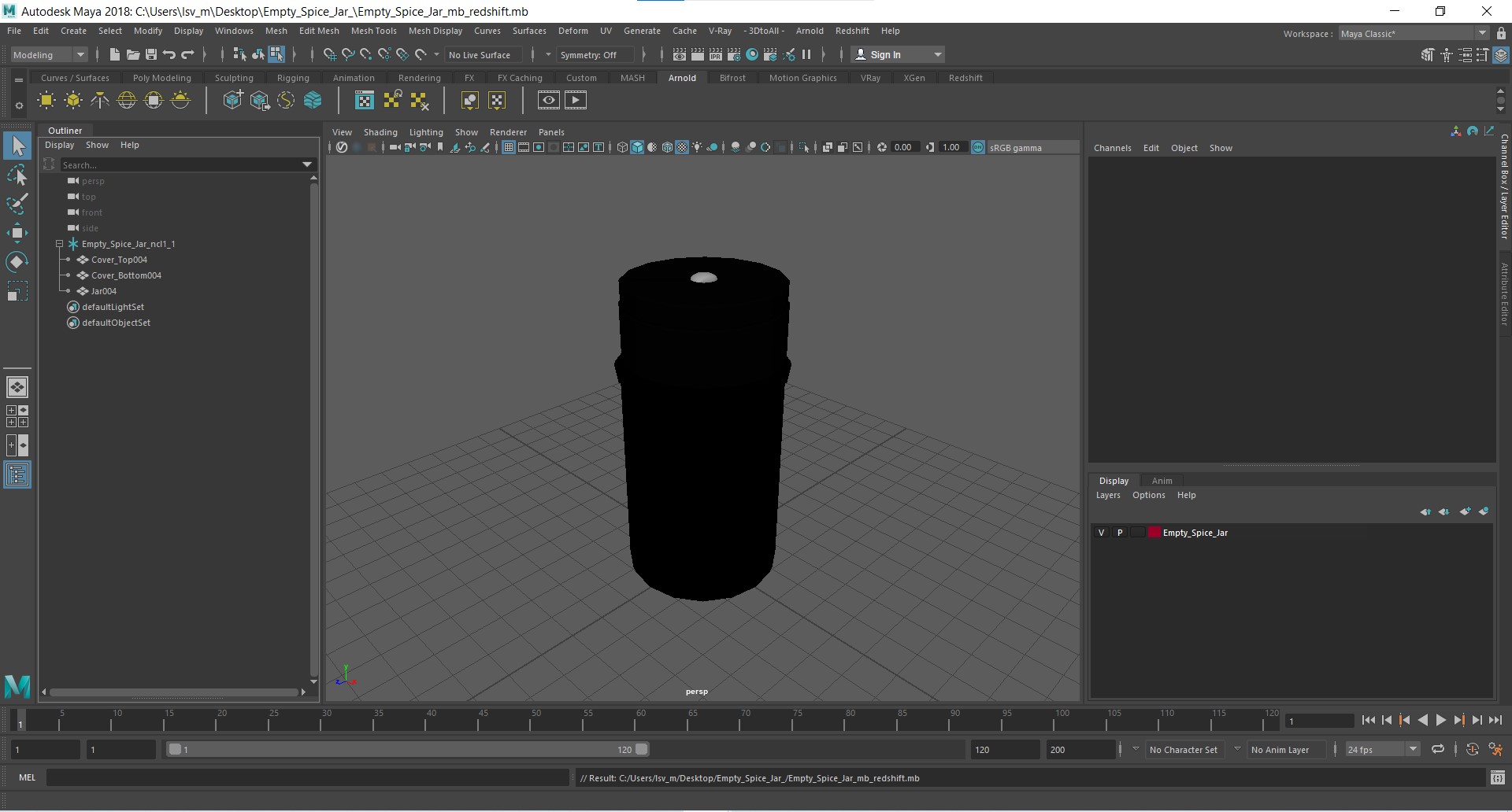 3D model Empty Spice Jar