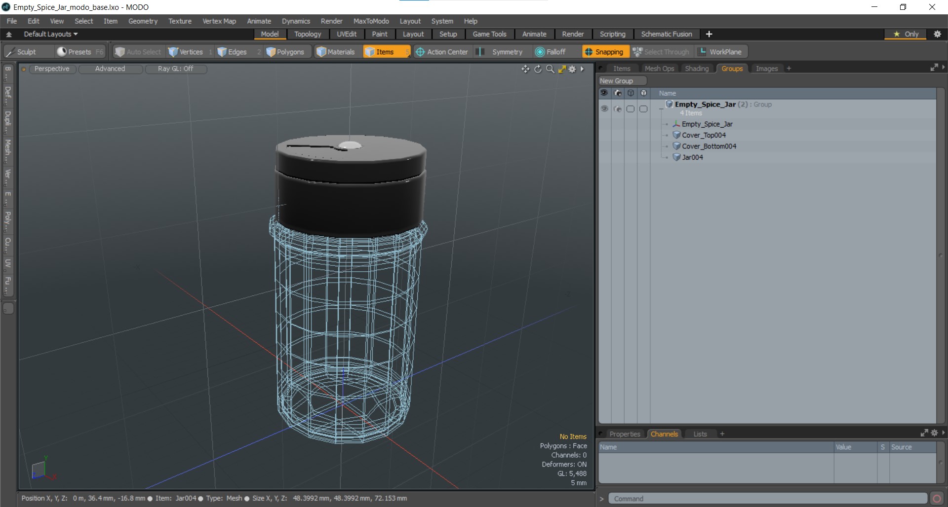 3D model Empty Spice Jar