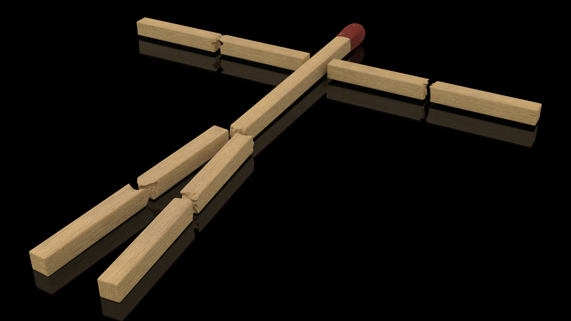 Matchstick Man 3D model