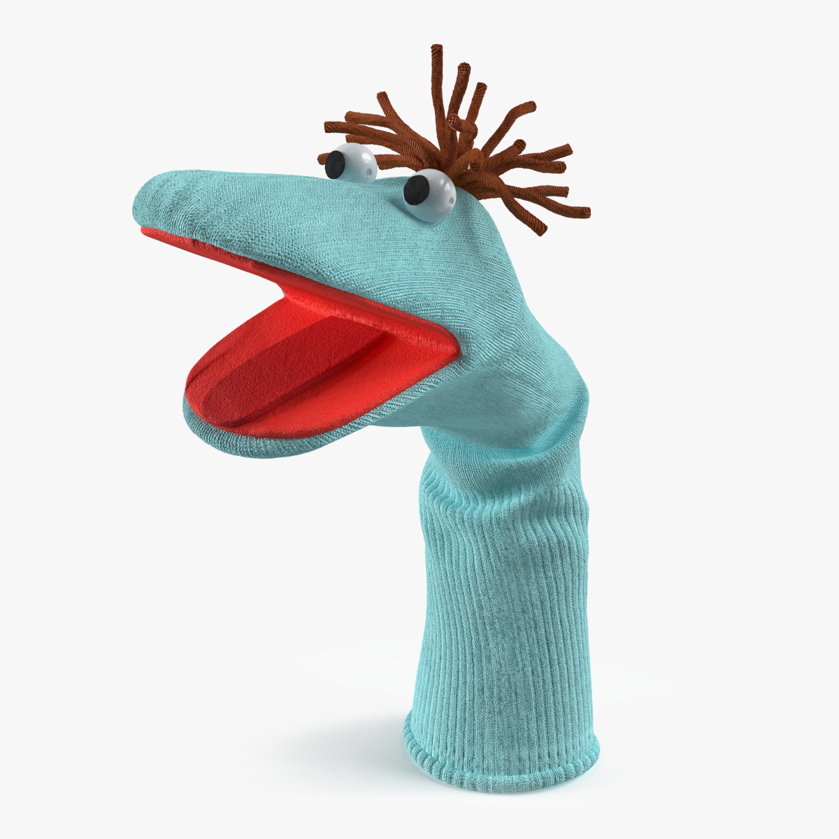 3D Sock Puppet Boy Blue Rigged for Cinema 4D