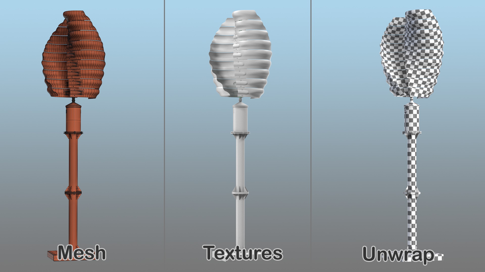 3D Helix Wind Turbine model