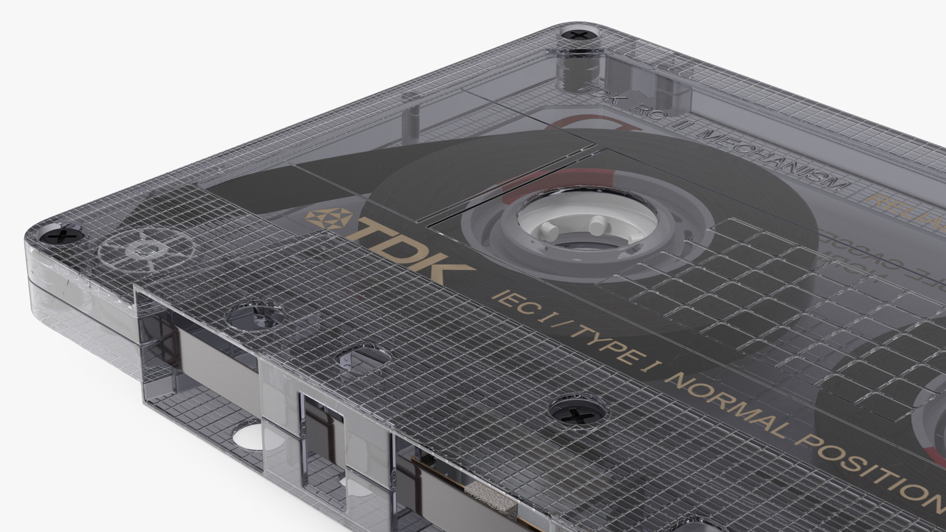 QFX RETRO 39 Shoebox Brown with TDK Cassette Tape 3D model