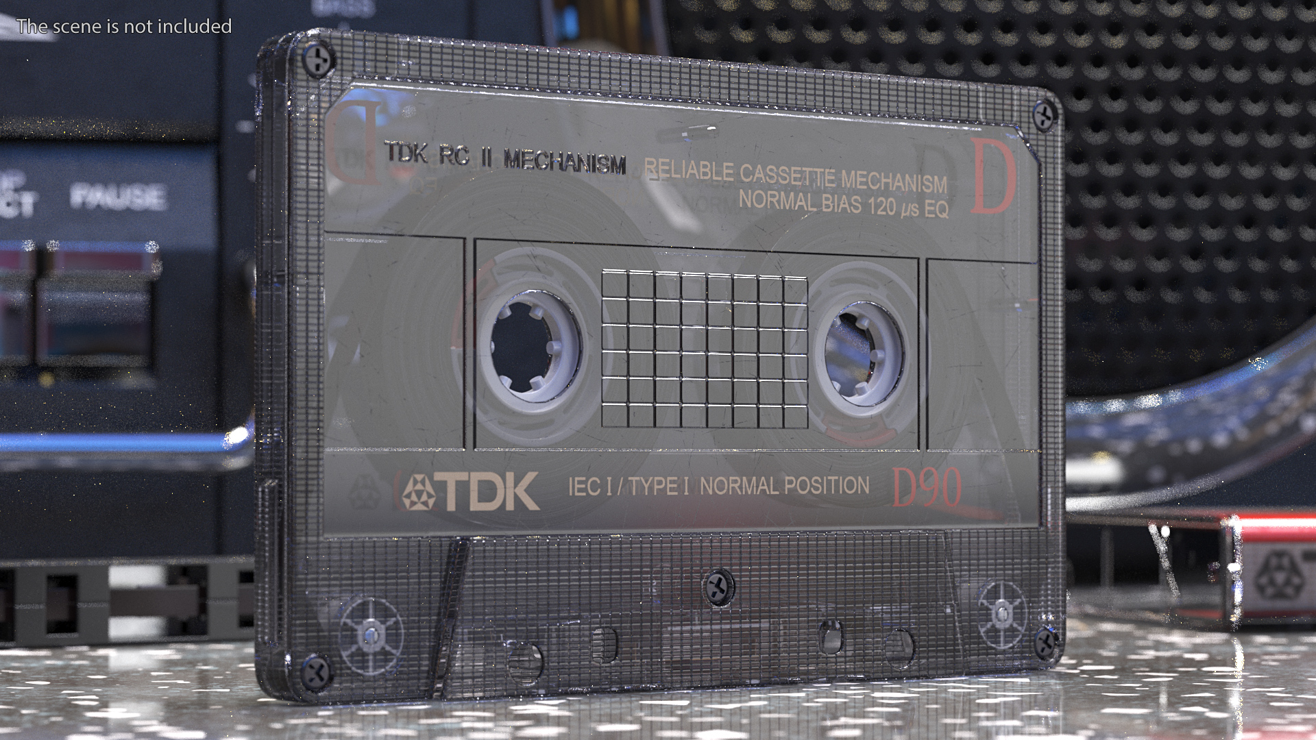 QFX RETRO 39 Shoebox Brown with TDK Cassette Tape 3D model