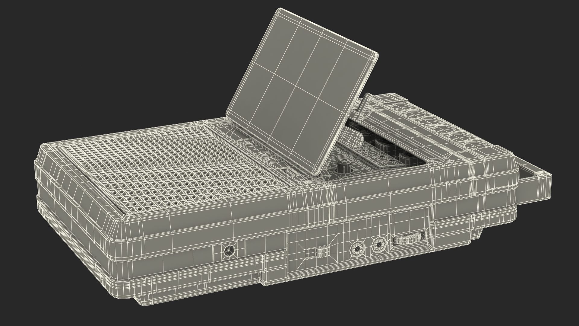 QFX RETRO 39 Shoebox Brown with TDK Cassette Tape 3D model