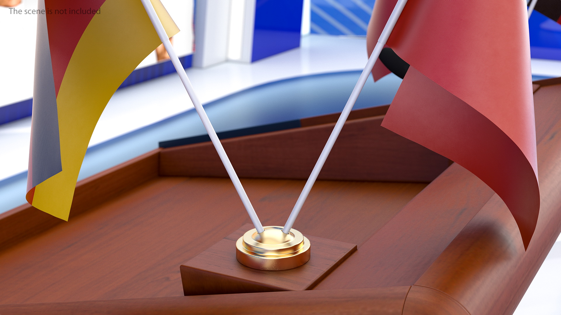 Table Flags Germany and China 3D model