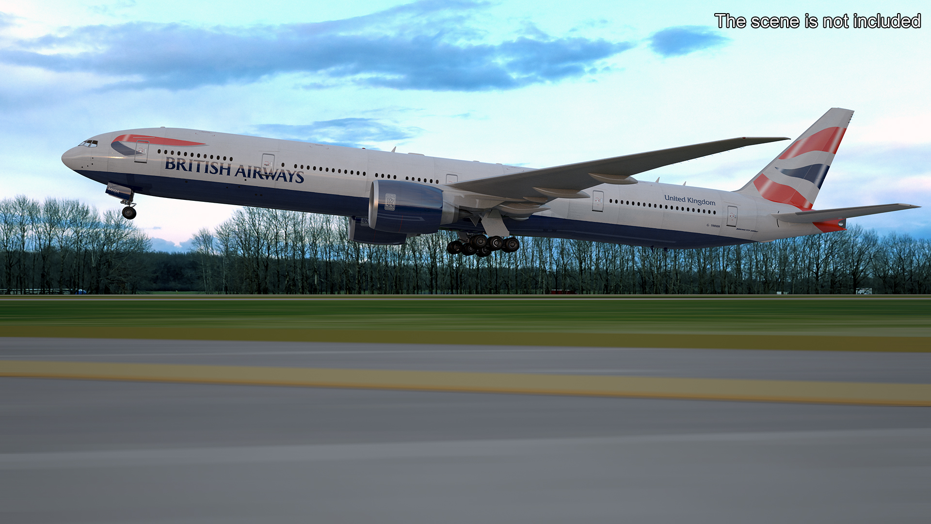 3D Boeing 777 British Airways