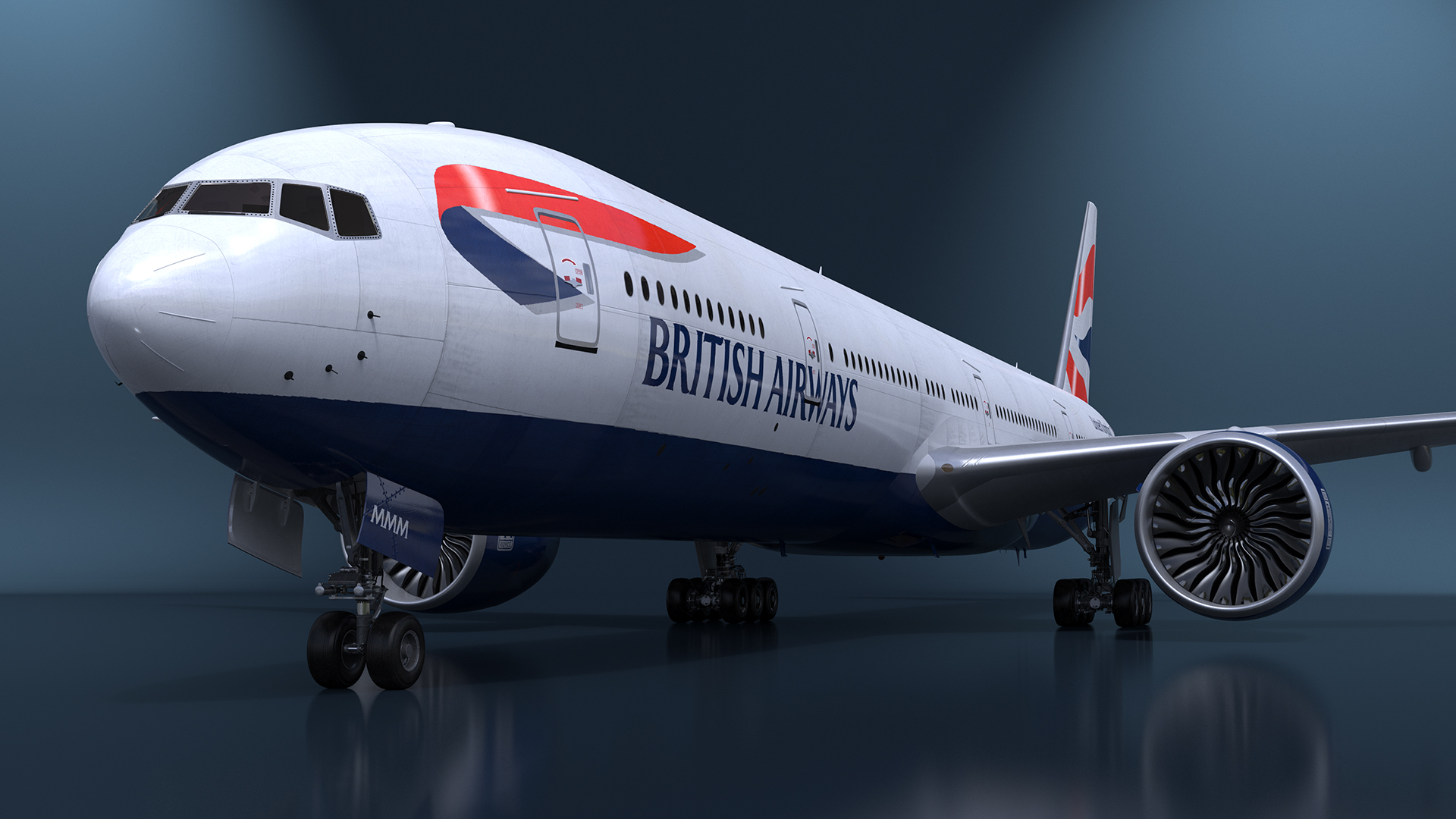 3D Boeing 777 British Airways