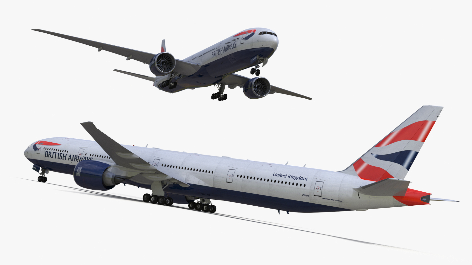 3D Boeing 777 British Airways