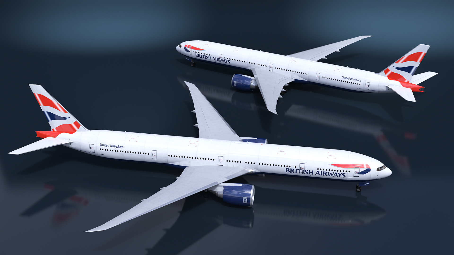 3D Boeing 777 British Airways