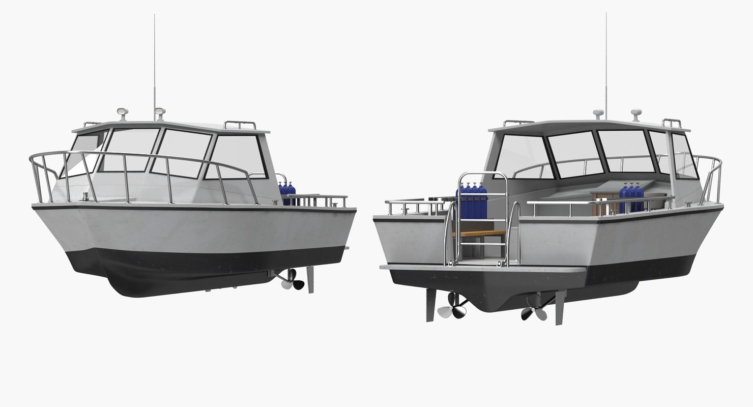 Dive Boat 3D model