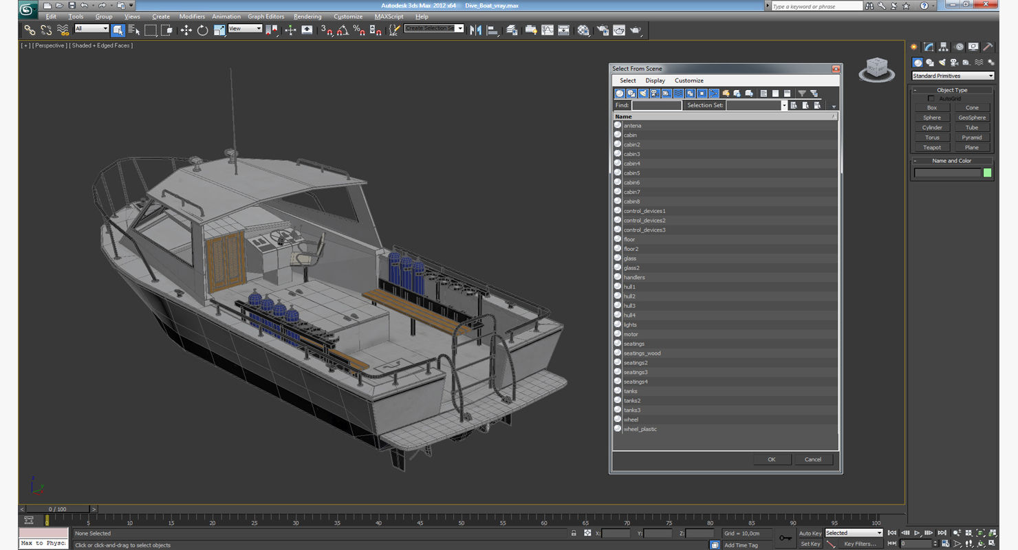 Dive Boat 3D model