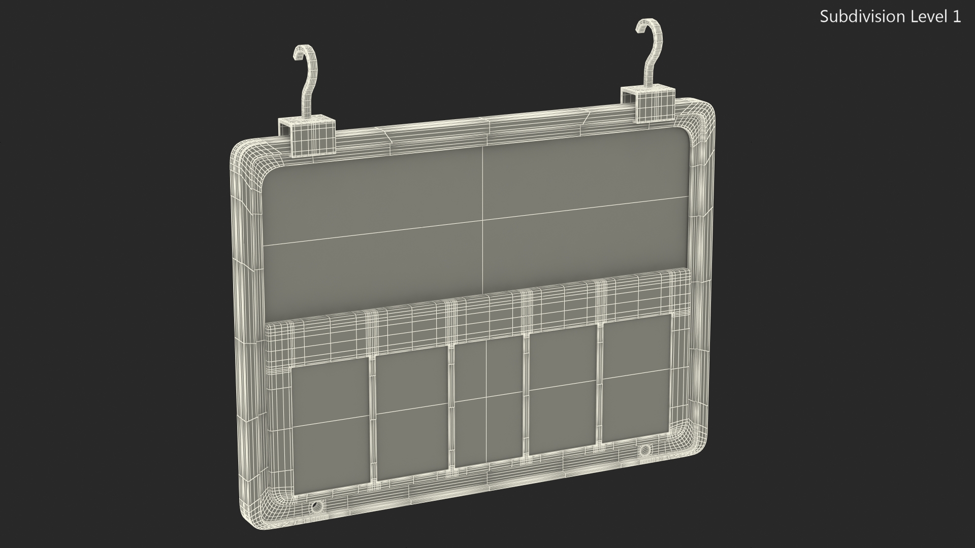 Plastic Label Holder on Hooks 3D model