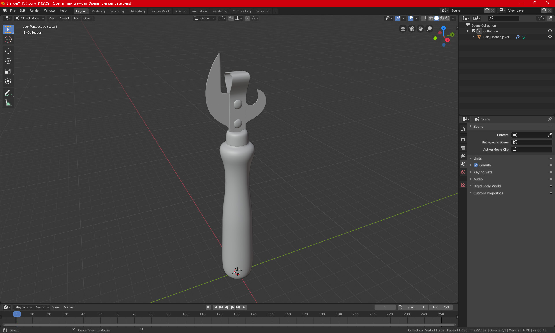 3D model Can Opener