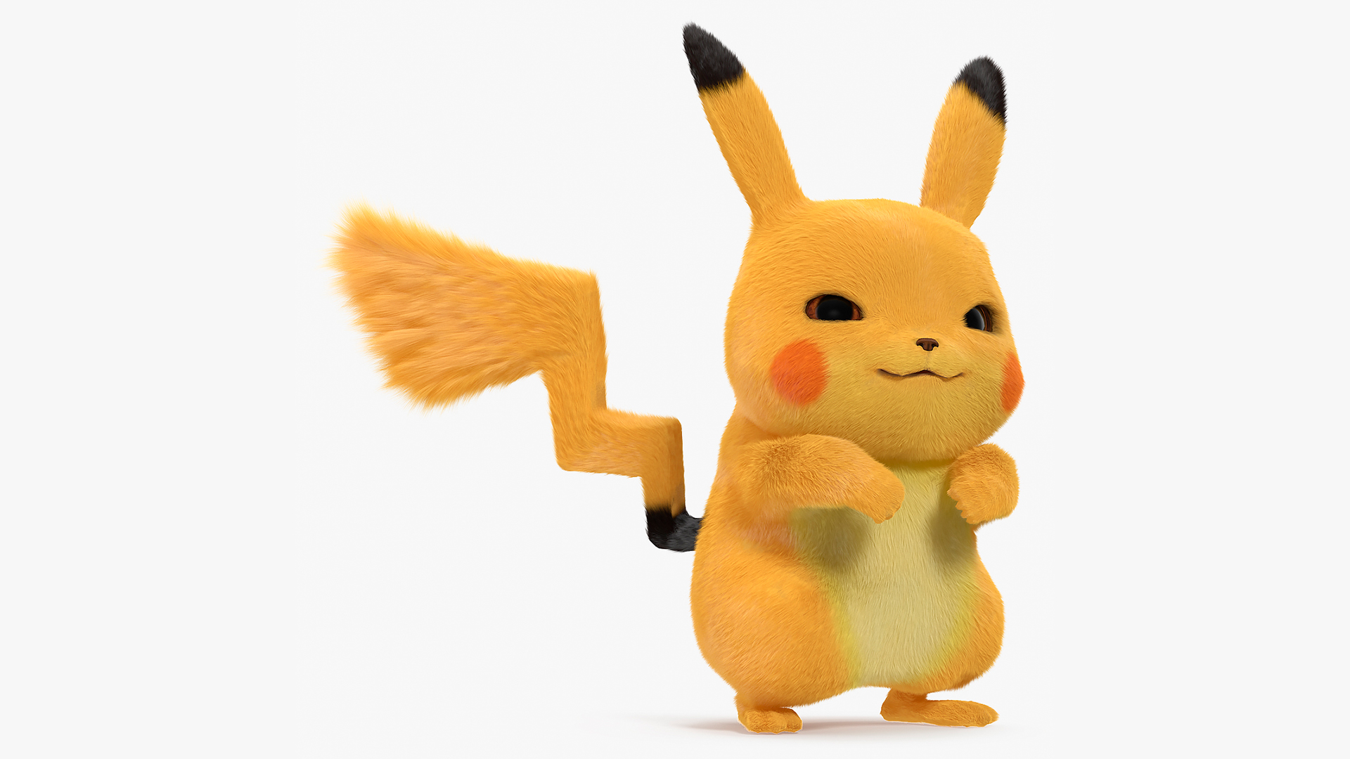 3D Anime Character Pikachu Angry Fur model