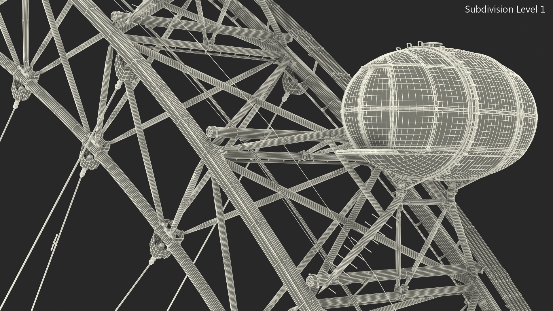 3D model Cantilevered Observation Wheel